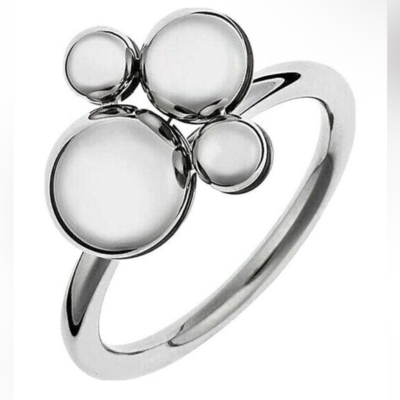 Calvin Klein Jewelry - Calvin Klein Collection Silver Spin Ring Size 6 with Black Dust Bag NIB